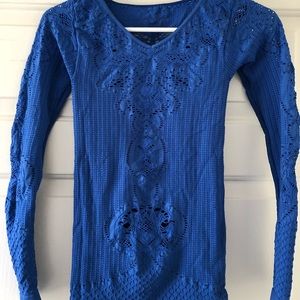 Free People Intimately Royal Blue Long Sleeve